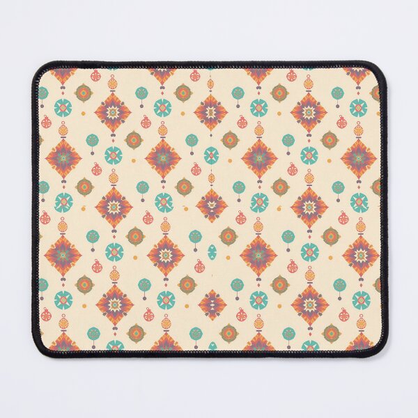 Item preview, Colorful Geometric Diamond Pattern Wallpaper With Teal Orange Pink Accents For Decor designed and sold by KanDa-Shop.