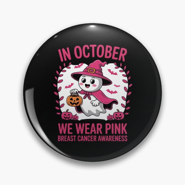Item preview, October We Wear Pink Breast Cancer Awareness Halloween designed and sold by CultureSpec.