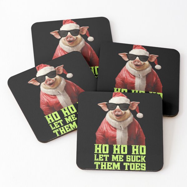 Item preview, Cool Pig In Santa Suit Sunglasses Ho Ho Ho Funny Christmas Quote designed and sold by MassonCalepon.