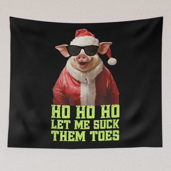 Item preview, Cool Pig In Santa Suit Sunglasses Ho Ho Ho Funny Christmas Quote designed and sold by MassonCalepon.