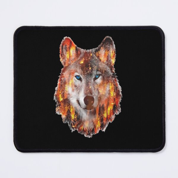 Item preview, wolf escape from hill fire designed and sold by visionnen.