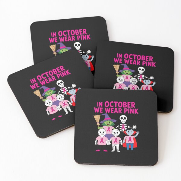 Item preview, October We Wear Pink Witch Skeleton Halloween Breast Cancer designed and sold by CultureSpec.