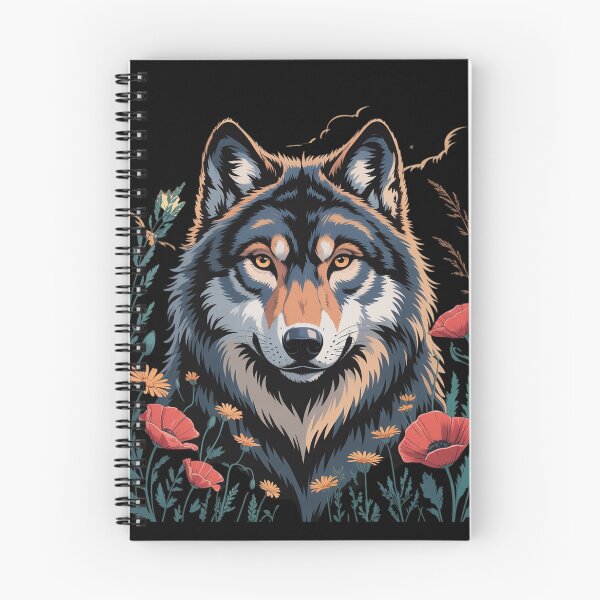 Item preview, Black Wolf Full Moon Boho Floral Mystical Women  designed and sold by MyzoToyota.
