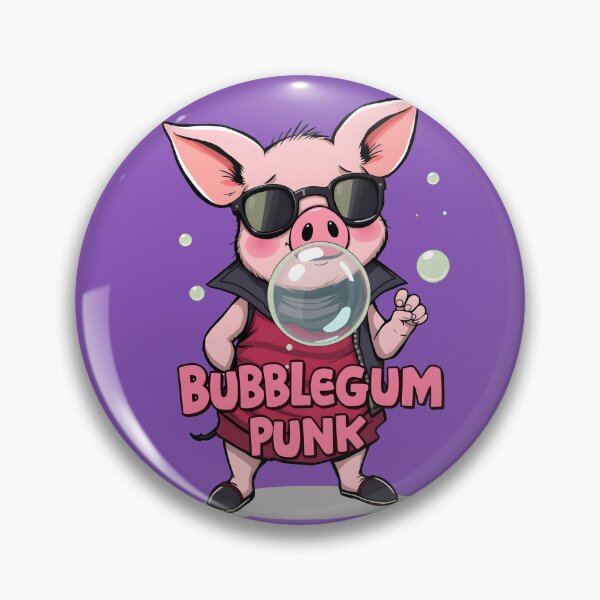 Item preview, Playground Punk Pig Bubblegum Attitude designed and sold by Amplify-n-Co.