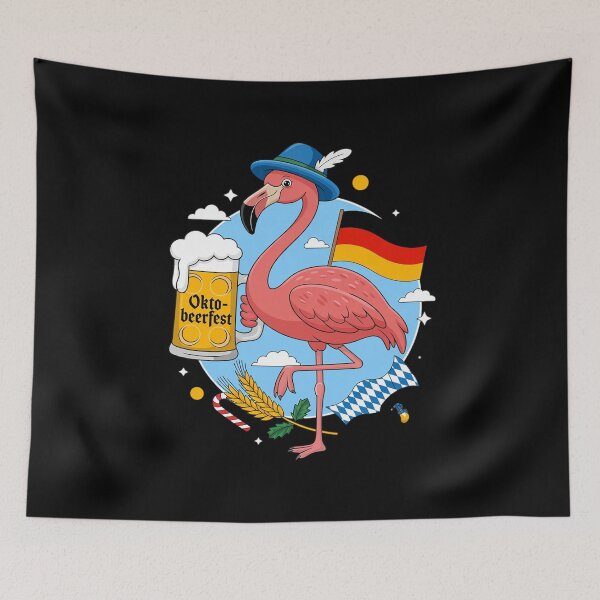 Item preview, Octoberfest Flamingo Beer Germany Brezel Oktoberfest designed and sold by CultureSpec.