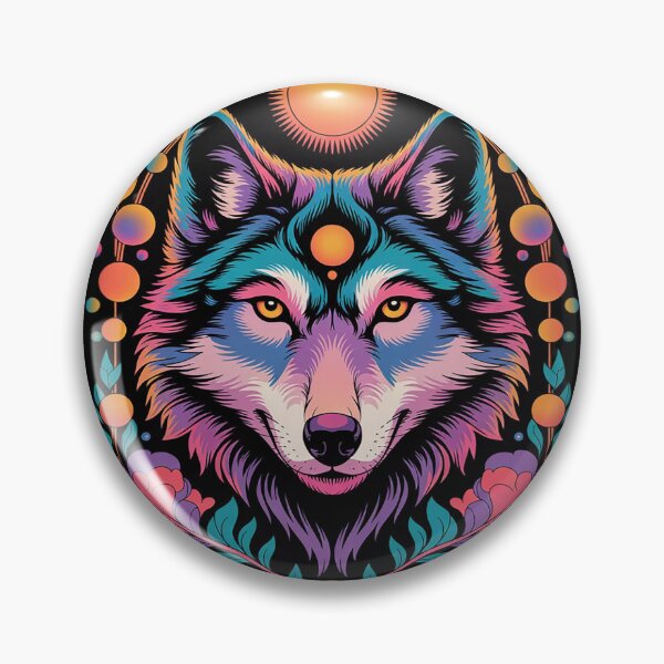 Item preview, Bohemian Wolf Floral Boho Wolf With Flowers  designed and sold by MyzoToyota.