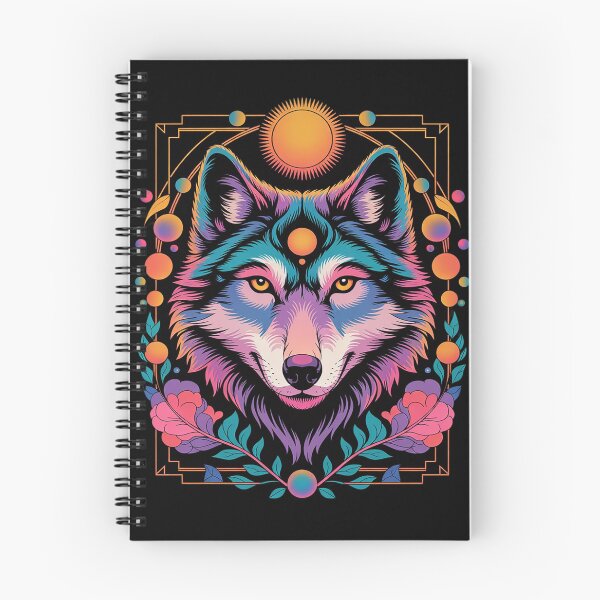 Item preview, Bohemian Wolf Floral Boho Wolf With Flowers  designed and sold by MyzoToyota.