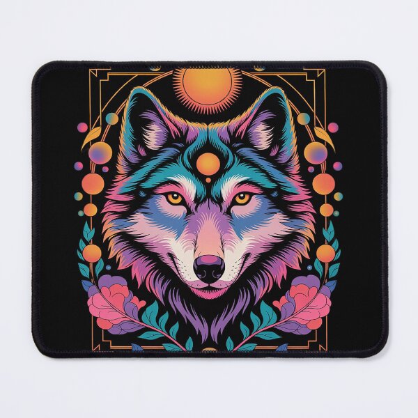 Item preview, Bohemian Wolf Floral Boho Wolf With Flowers  designed and sold by MyzoToyota.