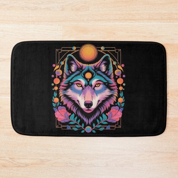 Item preview, Bohemian Wolf Floral Boho Wolf With Flowers  designed and sold by MyzoToyota.