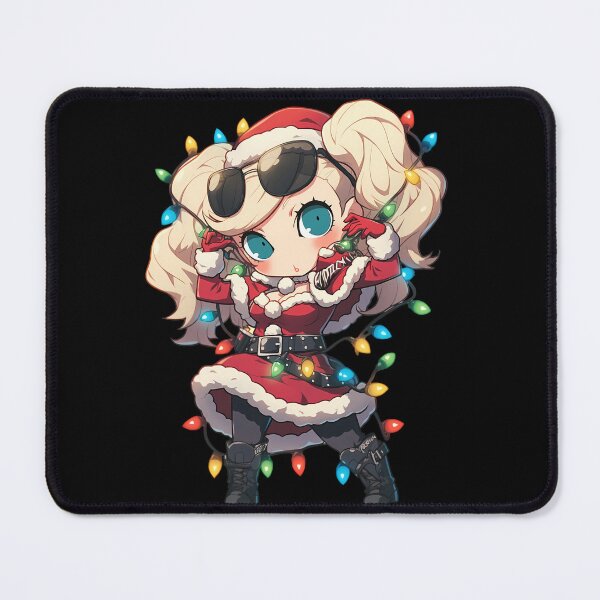 Item preview, Game Ann Takamaki Christmas Persona 5 Anime Girl Santa Lights Chibi Style designed and sold by thedarvills.
