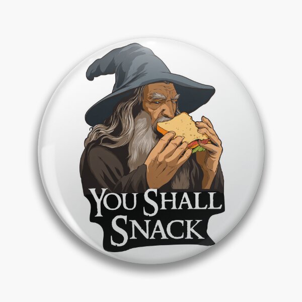 Item preview, Wizard Eating Pizza — “You Shall Snack” LOTR Funny Design designed and sold by SleekLineSketches.