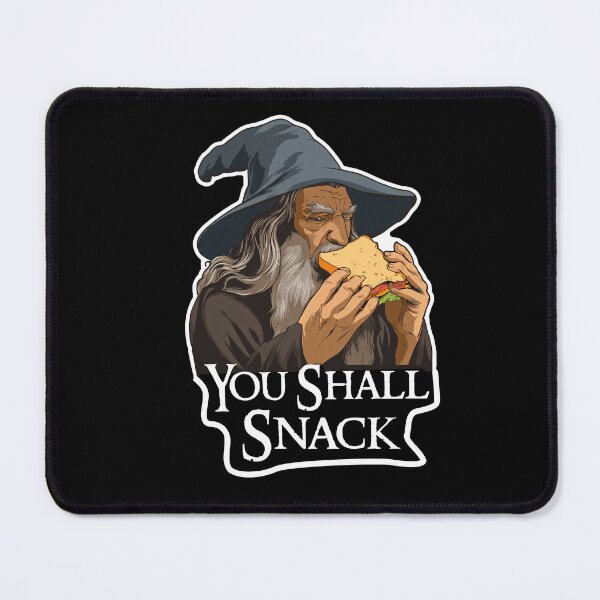 Item preview, Wizard Eating Pizza — “You Shall Snack” LOTR Funny Design designed and sold by SleekLineSketches.