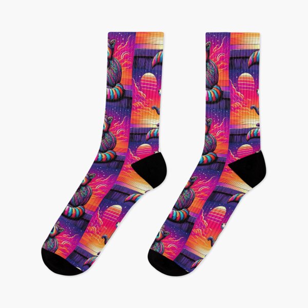 Artikelvorschau, Neon Sunset Raccoon – Psychedelische Tierkunst entworfen und verkauft von Dogandesighn.