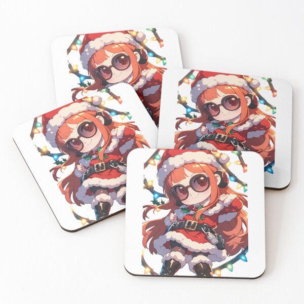 Item preview, Game Futaba Sakura Christmas Persona 5 Anime Girl Santa Red Lights Chibi designed and sold by thedarvills.