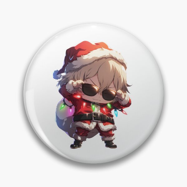 Item preview, Goro Akechi Christmas Persona 5 Game Santa Lights Chibi Red Holiday designed and sold by thedarvills.