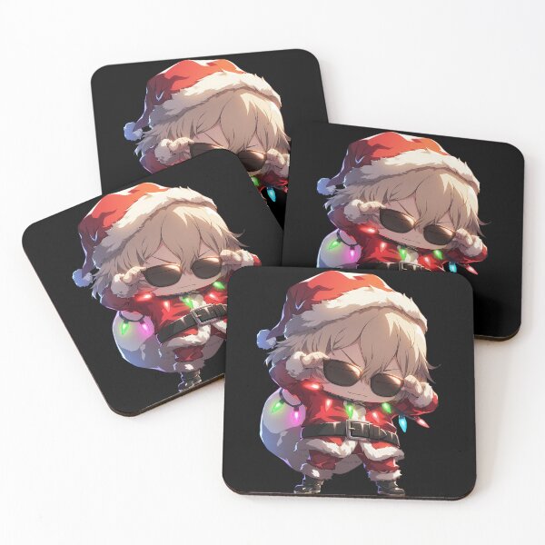 Item preview, Goro Akechi Christmas Persona 5 Game Santa Lights Chibi Red Holiday designed and sold by thedarvills.