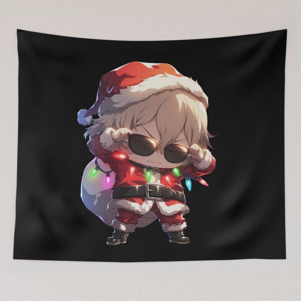 Item preview, Goro Akechi Christmas Persona 5 Game Santa Lights Chibi Red Holiday designed and sold by thedarvills.