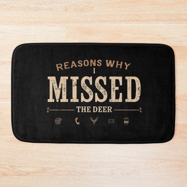Item preview, Reasons Why I Missed The Deer – Rustic Woodgrain Minimalist Design designed and sold by SaritaVerseArt.