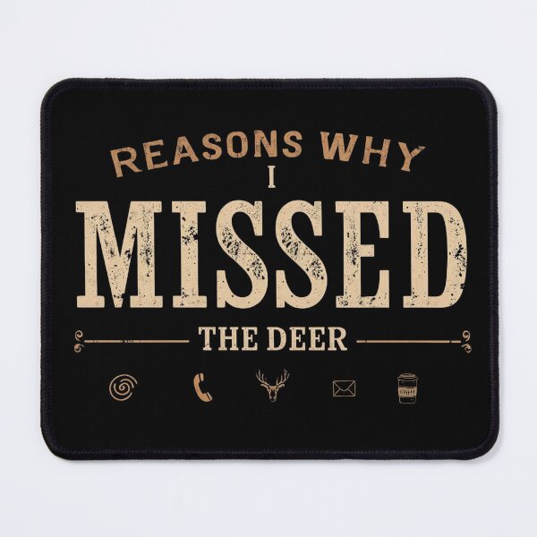 Item preview, Reasons Why I Missed The Deer – Rustic Woodgrain Minimalist Design designed and sold by SaritaVerseArt.