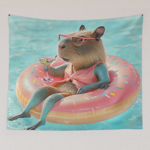 Item preview, Poolside Capy designed and sold by ONYX Pixee.