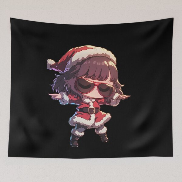 Item preview, Game Makoto Niijima Christmas Persona 5 Anime Girl Santa Lights Chibi Kawaii designed and sold by thedarvills.
