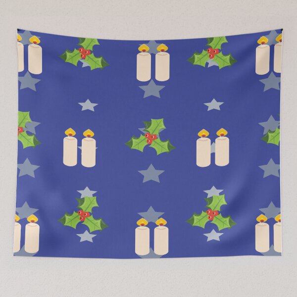 Item preview, Festive Holly & Candle Pattern | Modern Christmas Decor designed and sold by Figaro-17.