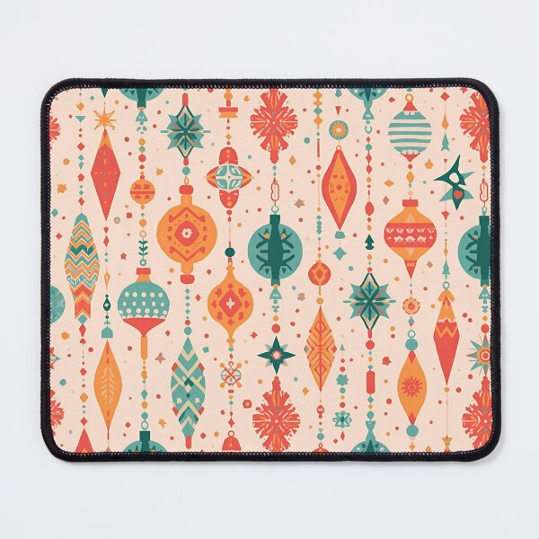 Item preview, Colorful Hanging Ornaments Pattern With Festive Geometric Shapes for Holiday Decor and Background designed and sold by KanDa-Shop.