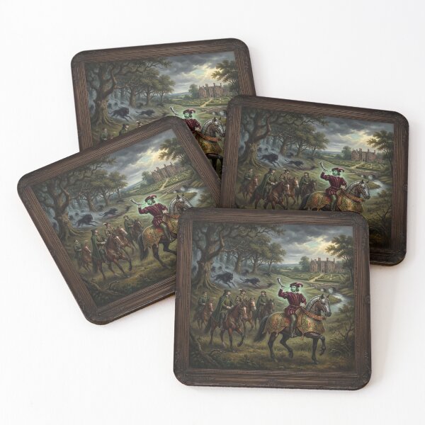 Item preview, Hunt of the Wild in The Tudor Era haunted creepy horror painting designed and sold by Vintage Designs +.