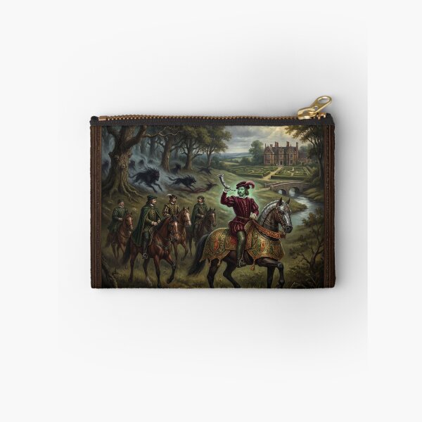 Item preview, Hunt of the Wild in The Tudor Era haunted creepy horror painting designed and sold by Vintage Designs +.