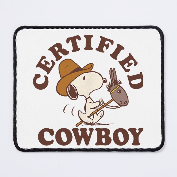 Item preview, Vintage Peanuts – Cute Cowboy Style Snoopy Riding Stick Horse 2025 designed and sold by erlyJohary.