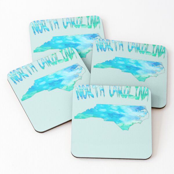 Item preview, North Carolina Watercolor Vibe, Coastal to Mountain State Map designed and sold by mashmosh.
