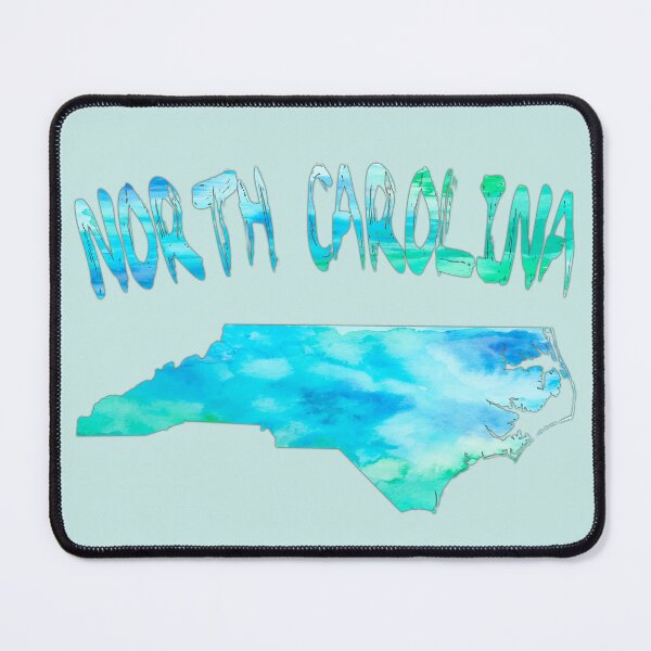 Item preview, North Carolina Watercolor Vibe, Coastal to Mountain State Map designed and sold by mashmosh.