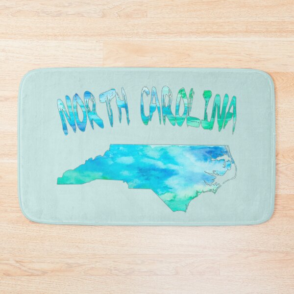 Item preview, North Carolina Watercolor Vibe, Coastal to Mountain State Map designed and sold by mashmosh.