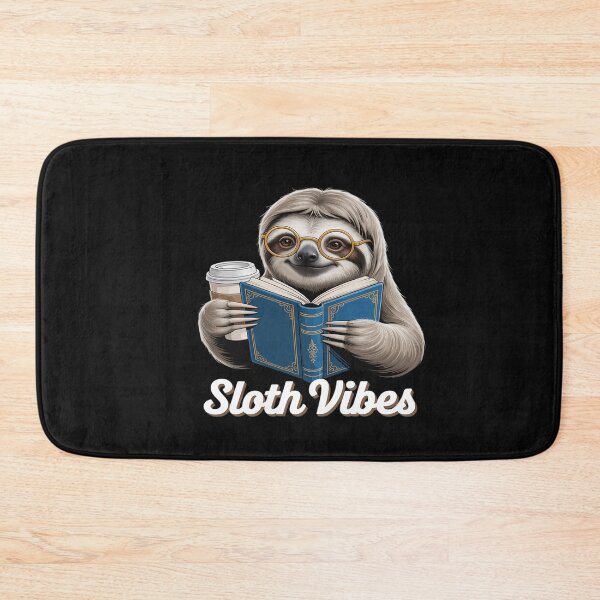 Item preview, Sloth Vibes Reading Coffee Lover Eyeglass Wearing Animal designed and sold by VladimiaPutin.