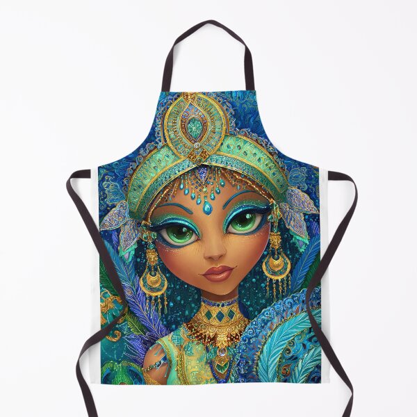 Item preview, Exquisite Blue Peacock Princess Portrait in Detail designed and sold by Artessie.