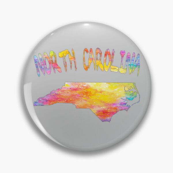 Item preview, Vibrant Watercolor North Carolina State Map | Psychedelic Splash NC Pride designed and sold by mashmosh.