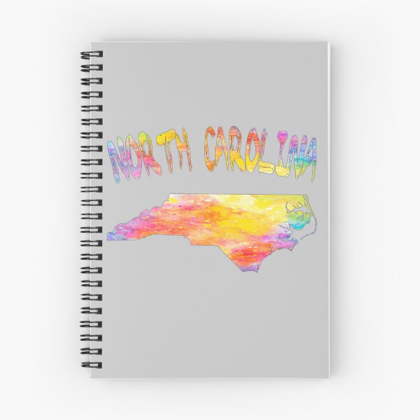 Item preview, Vibrant Watercolor North Carolina State Map | Psychedelic Splash NC Pride designed and sold by mashmosh.