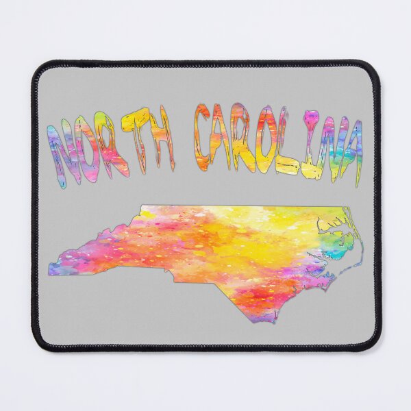 Item preview, Vibrant Watercolor North Carolina State Map | Psychedelic Splash NC Pride designed and sold by mashmosh.
