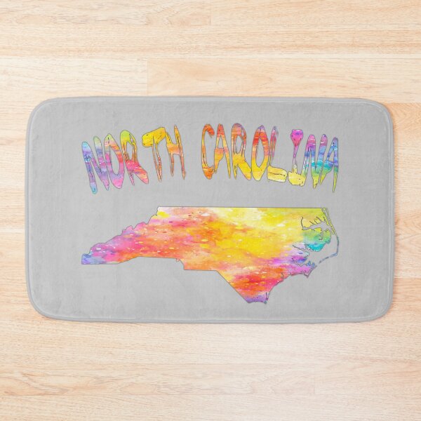 Item preview, Vibrant Watercolor North Carolina State Map | Psychedelic Splash NC Pride designed and sold by mashmosh.