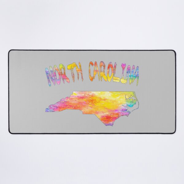 Item preview, Vibrant Watercolor North Carolina State Map | Psychedelic Splash NC Pride designed and sold by mashmosh.