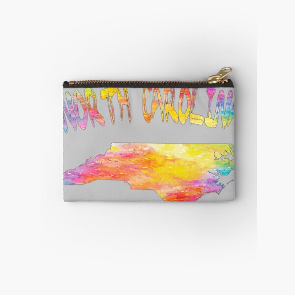 Item preview, Vibrant Watercolor North Carolina State Map | Psychedelic Splash NC Pride designed and sold by mashmosh.