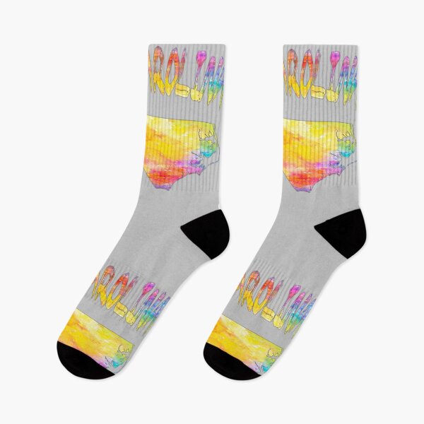 Item preview, Vibrant Watercolor North Carolina State Map | Psychedelic Splash NC Pride designed and sold by mashmosh.