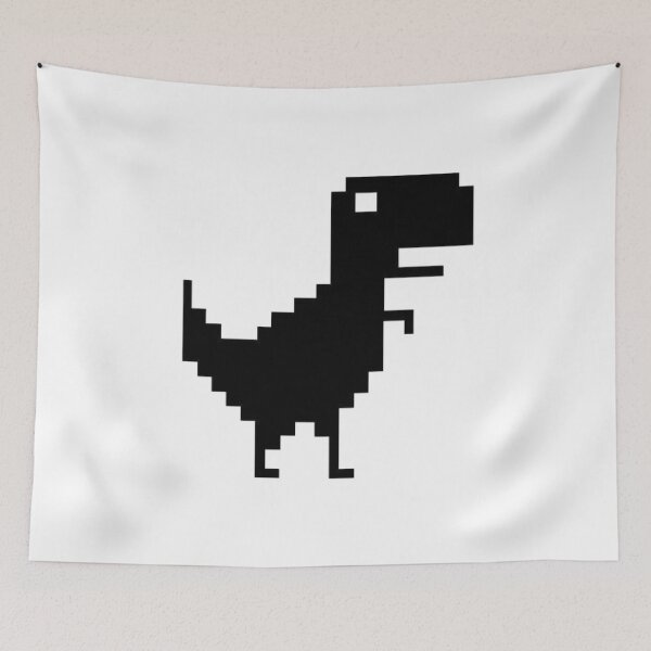Item preview, Chrome T-Rex Dinosaur Game Pixel Art Funny Internet No Connection Aesthetic Sticker for Gamers and Techies designed and sold by HimBoo.