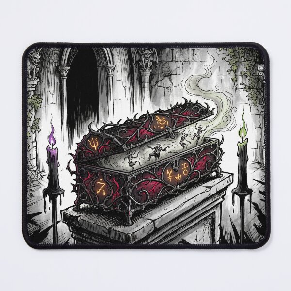 Item preview, Gothic Horror art creepy puzzle box of fear designed and sold by Vintage Designs +.