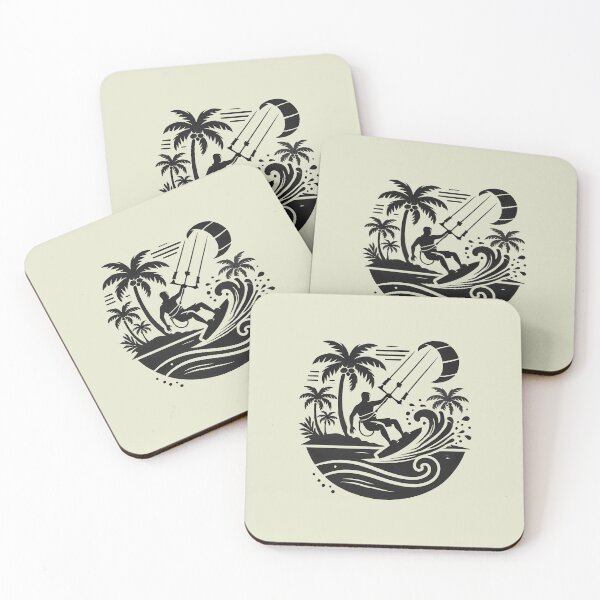 Item preview, Kiteboarding in Paradise – Kiteboarder Adventure Shirt, Sticker & Mug designed and sold by RollFuzzy.