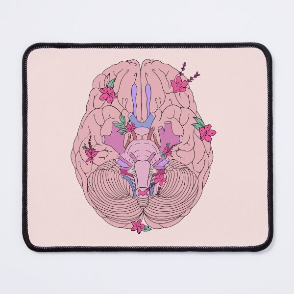 Item preview, Human brain with colorful flowers designed and sold by mikasa.art.
