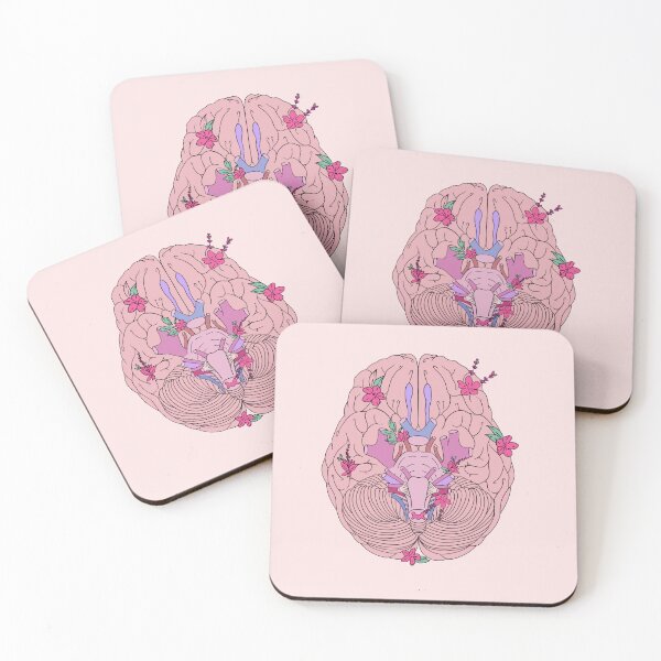 Item preview, Human brain with colorful flowers  designed and sold by mikasa.art.
