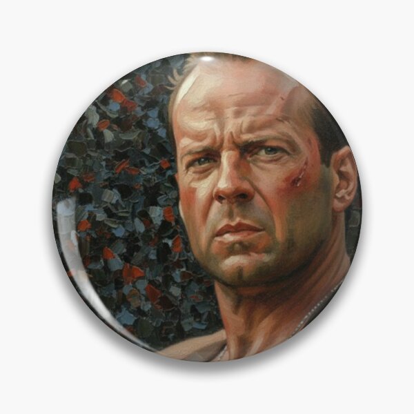 Item preview, Die Hard John McClane Art | Classic Action Hero Bruce Willis Oil Painting Style Portrait | Nakatomi Plaza designed and sold by Art's Diner.
