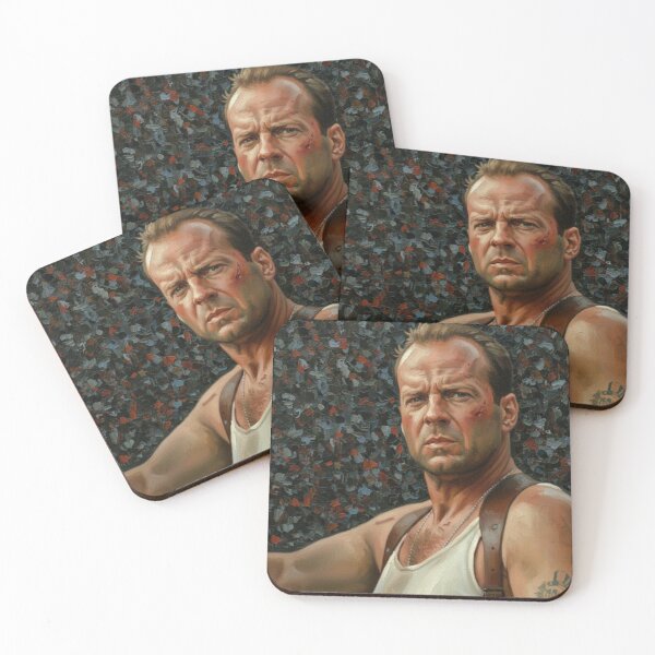 Item preview, Die Hard John McClane Art | Classic Action Hero Bruce Willis Oil Painting Style Portrait | Nakatomi Plaza designed and sold by Art's Diner.