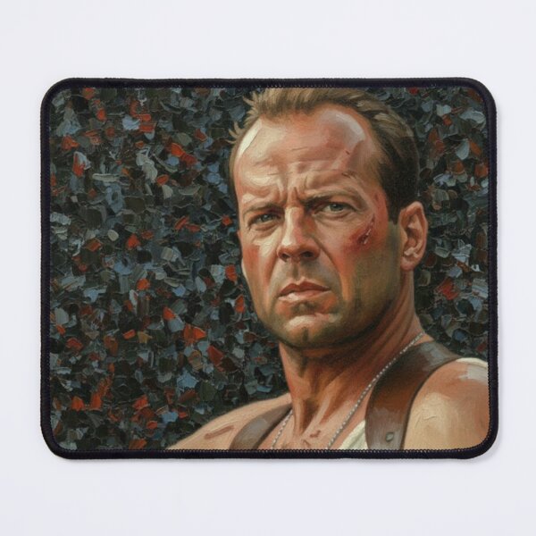 Item preview, Die Hard John McClane Art | Classic Action Hero Bruce Willis Oil Painting Style Portrait | Nakatomi Plaza designed and sold by Art's Diner.